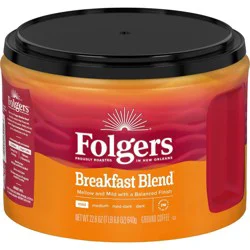 Folgers Breakfast Blend Mild Roast Ground Coffee - 22.6oz