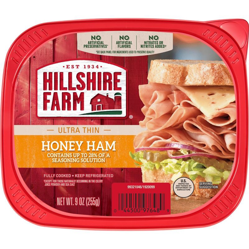 slide 1 of 9, Hillshire Farms Ultra Thin Deli Select Honey Ham - 9oz, 9 oz