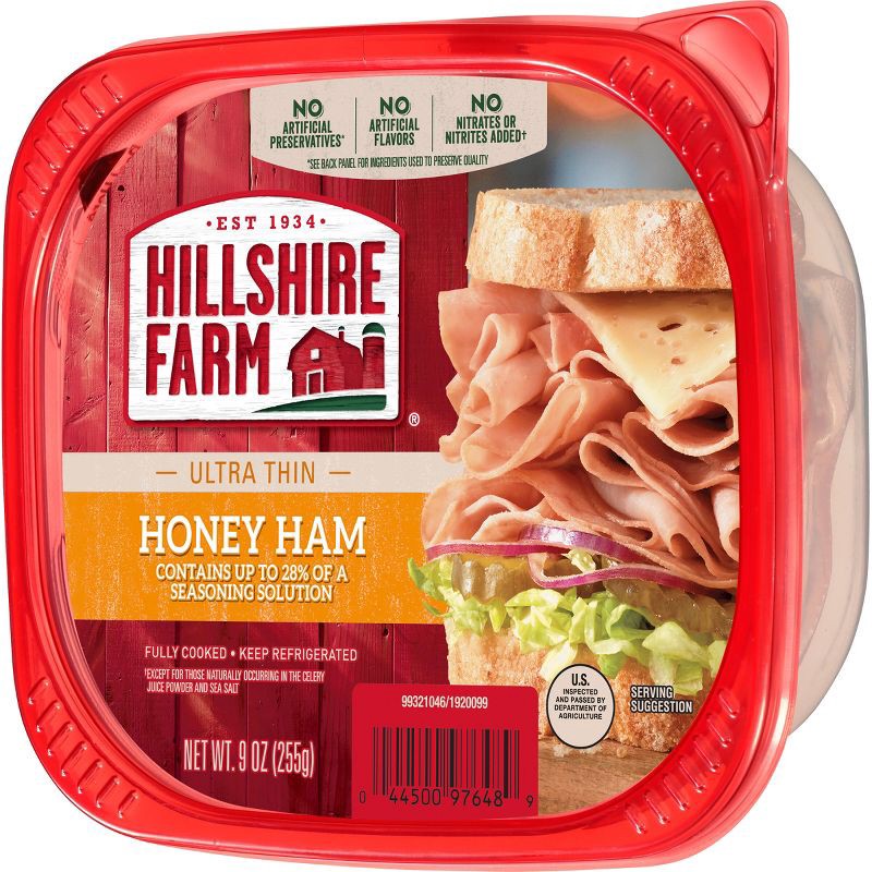 slide 3 of 9, Hillshire Farm Ultra Thin Deli Select Honey Ham - 9oz, 9 oz