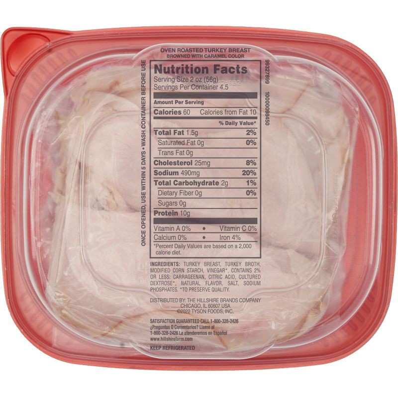 slide 6 of 8, Hillshire Farm Ultra Thin Sliced Oven Roasted Turkey Breast Sandwich Meat - 9oz, 9 oz