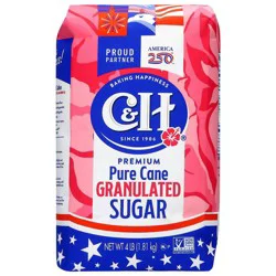 C&H Premium Pure Cane Granulated Sugar - 4lbs
