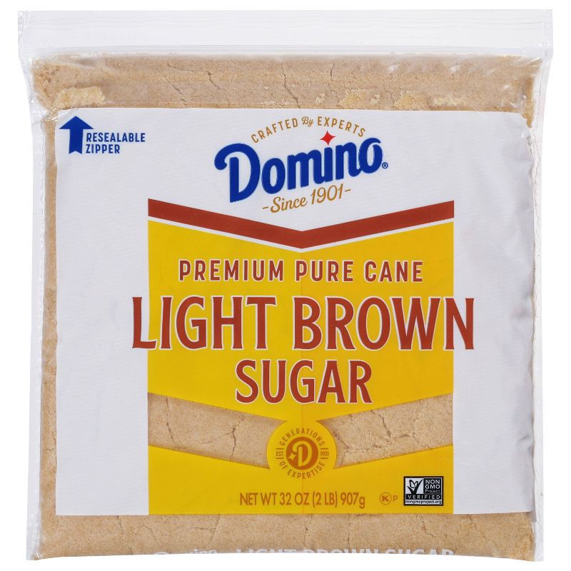 slide 1 of 5, Domino Premium Pure Cane Light Brown Sugar - 2lbs, 2 lb