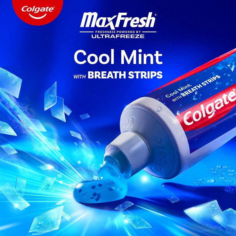 slide 3 of 9, Colgate Max Fresh Toothpaste with Mini Breath Strips Cool Mint - 6.3oz, 6.3 oz