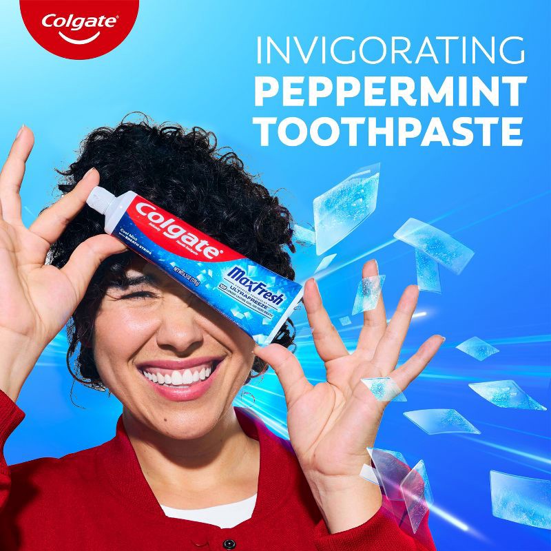 slide 8 of 9, Colgate Max Fresh Toothpaste with Mini Breath Strips Cool Mint - 6.3oz, 6.3 oz