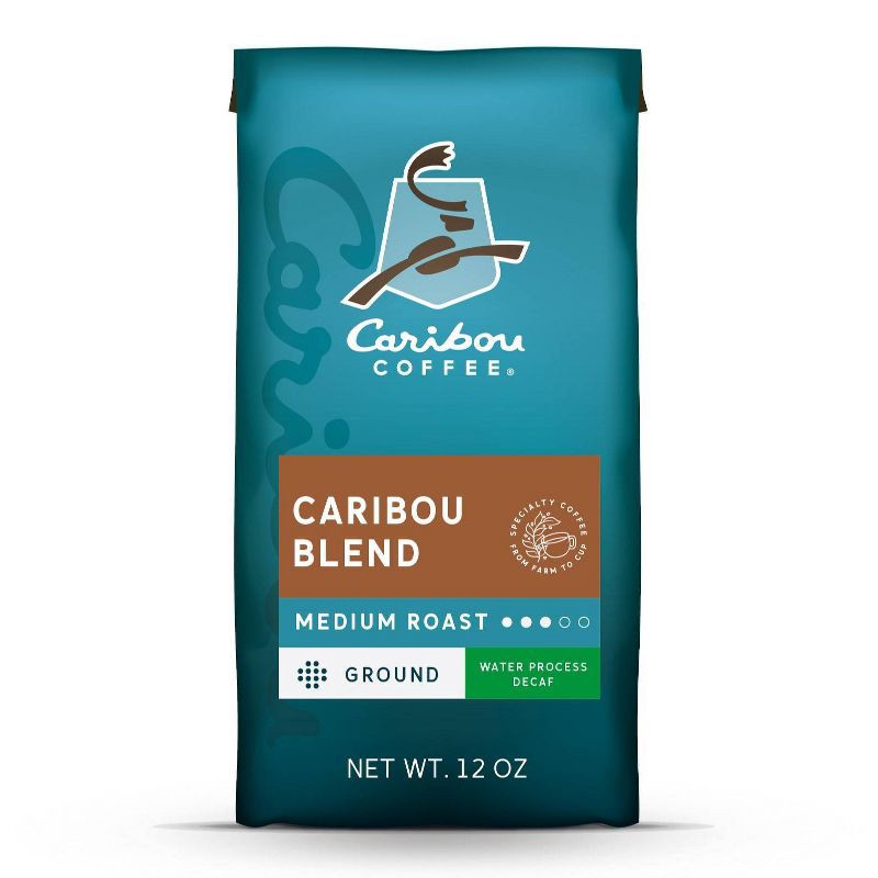 slide 1 of 6, Caribou Coffee Caribou Blend Medium Roast Ground Coffee - Decaf - 12oz, 12 oz