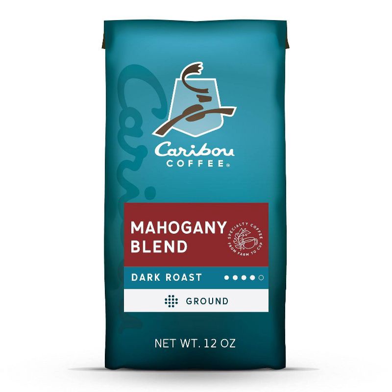 slide 1 of 6, Caribou Coffee Mahogany Dark Roast Ground Coffee - 12oz, 12 oz