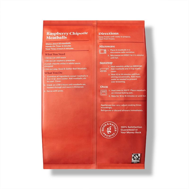 slide 3 of 4, Beef Meatballs - Frozen - 26oz - Good & Gather™, 26 oz