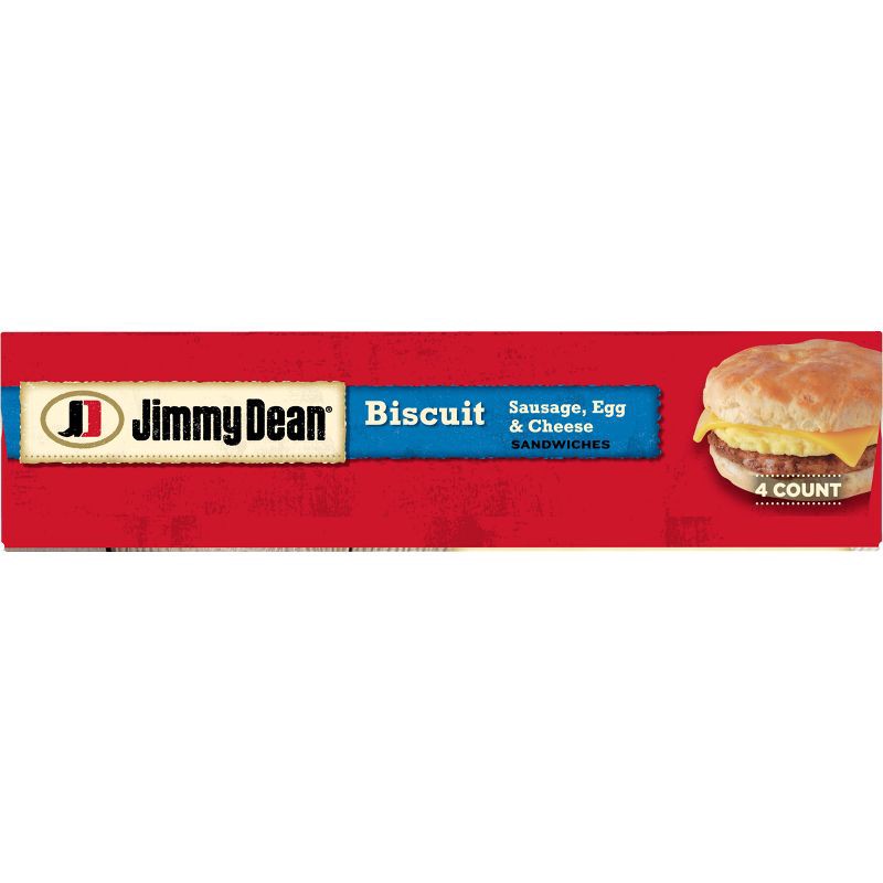 slide 8 of 10, Jimmy Dean Sausage Egg & Cheese Frozen Biscuit Sandwiches - 18.4oz/4ct, 18.4 oz, 4 ct