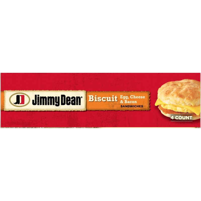 slide 7 of 10, Jimmy Dean Bacon Egg & Cheese Frozen Biscuit Sandwiches - 4ct, 4 ct