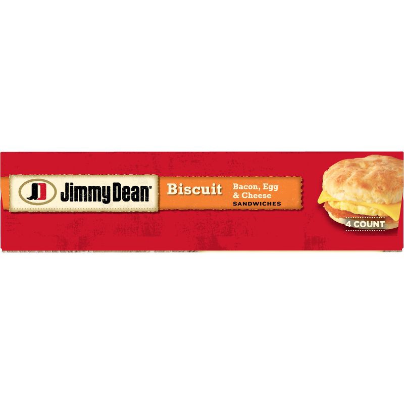 slide 8 of 10, Jimmy Dean Bacon Egg & Cheese Frozen Biscuit Sandwiches - 4ct, 4 ct