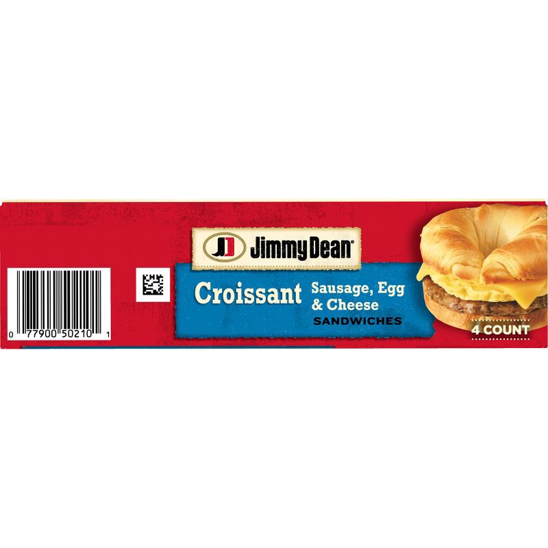 slide 8 of 10, Jimmy Dean Sausage Egg & Cheese Frozen Croissant Sandwiches - 4ct, 4 ct