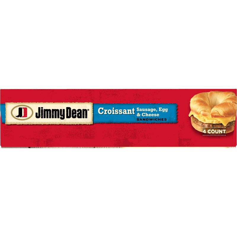 slide 9 of 10, Jimmy Dean Sausage Egg & Cheese Frozen Croissant Sandwiches - 4ct, 4 ct