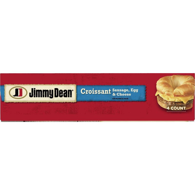 slide 10 of 10, Jimmy Dean Sausage Egg & Cheese Frozen Croissant Sandwiches - 4ct, 4 ct