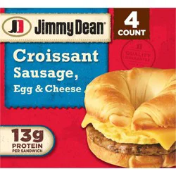Jimmy Dean Sausage Egg & Cheese Frozen Croissant Sandwiches - 4ct