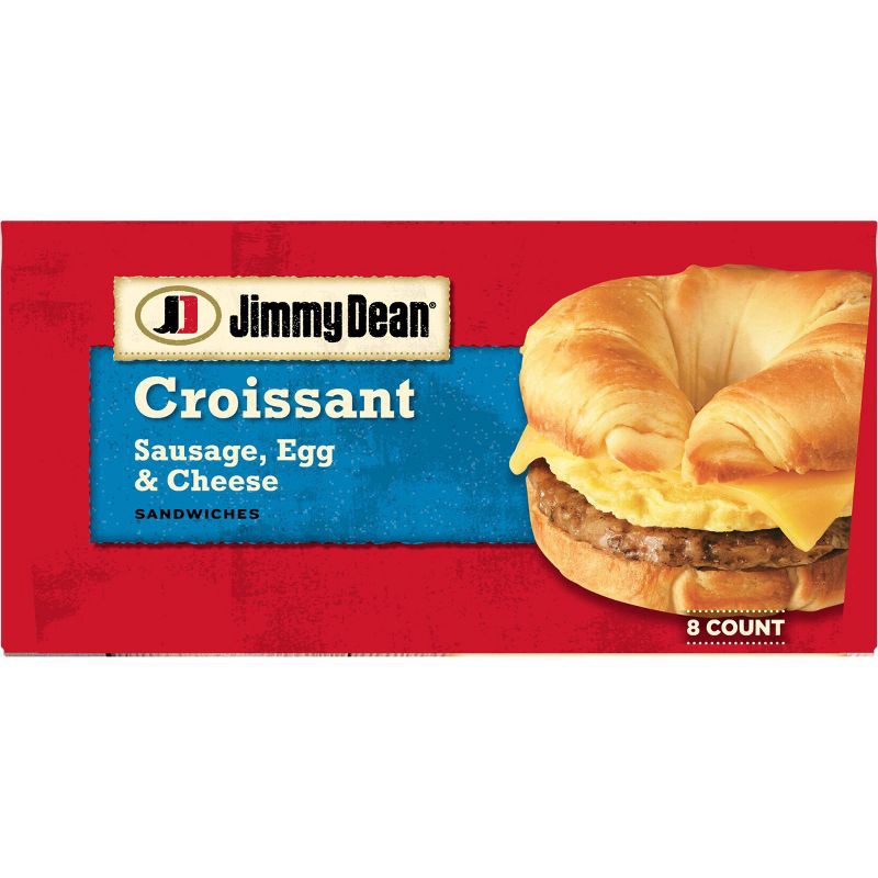 slide 13 of 13, Jimmy Dean Sausage, Egg, & Cheese Frozen Croissant - 36oz/8ct, 8 ct; 36 oz