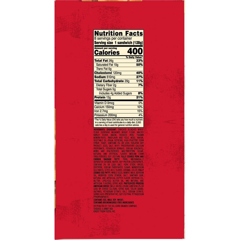 slide 8 of 13, Jimmy Dean Sausage, Egg, & Cheese Frozen Croissant - 36oz/8ct, 8 ct; 36 oz