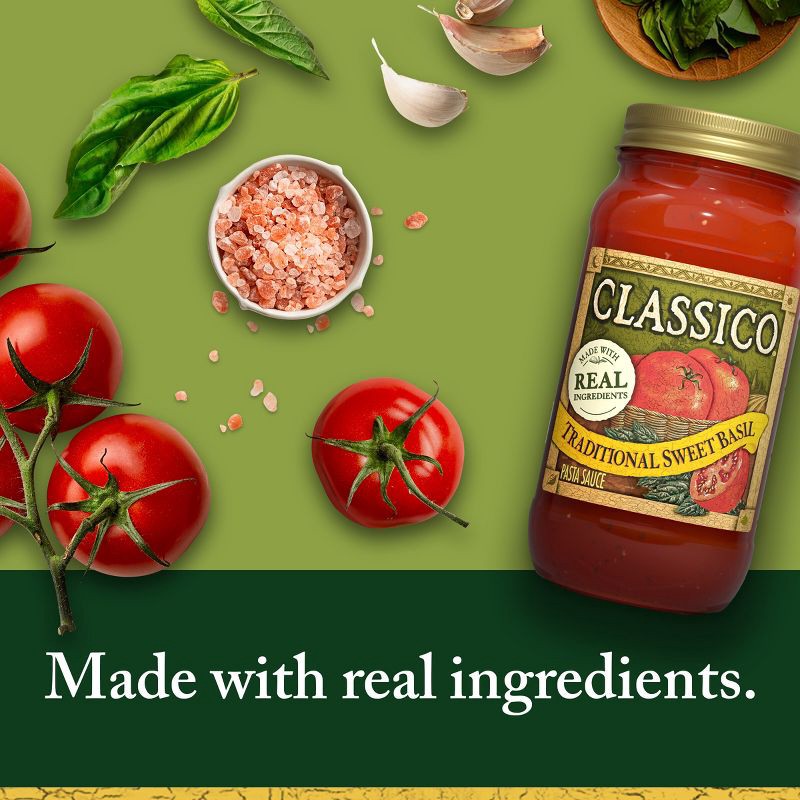 slide 3 of 8, Classico Traditional Sweet Basil Pasta Sauce 24oz, 24 oz