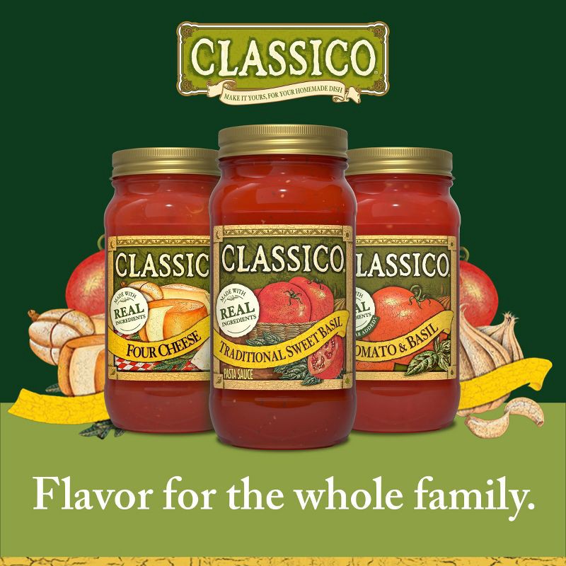 slide 6 of 9, Classico Traditional Sweet Basil Pasta Sauce 24oz, 24 oz