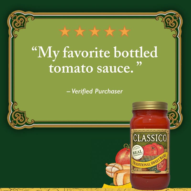 slide 8 of 8, Classico Traditional Sweet Basil Pasta Sauce 24oz, 24 oz