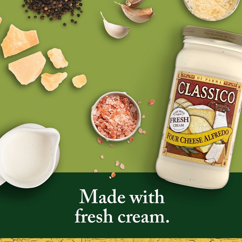 slide 2 of 11, Classico Four Cheese Alfredo Pasta Sauce - 15oz, 15 oz