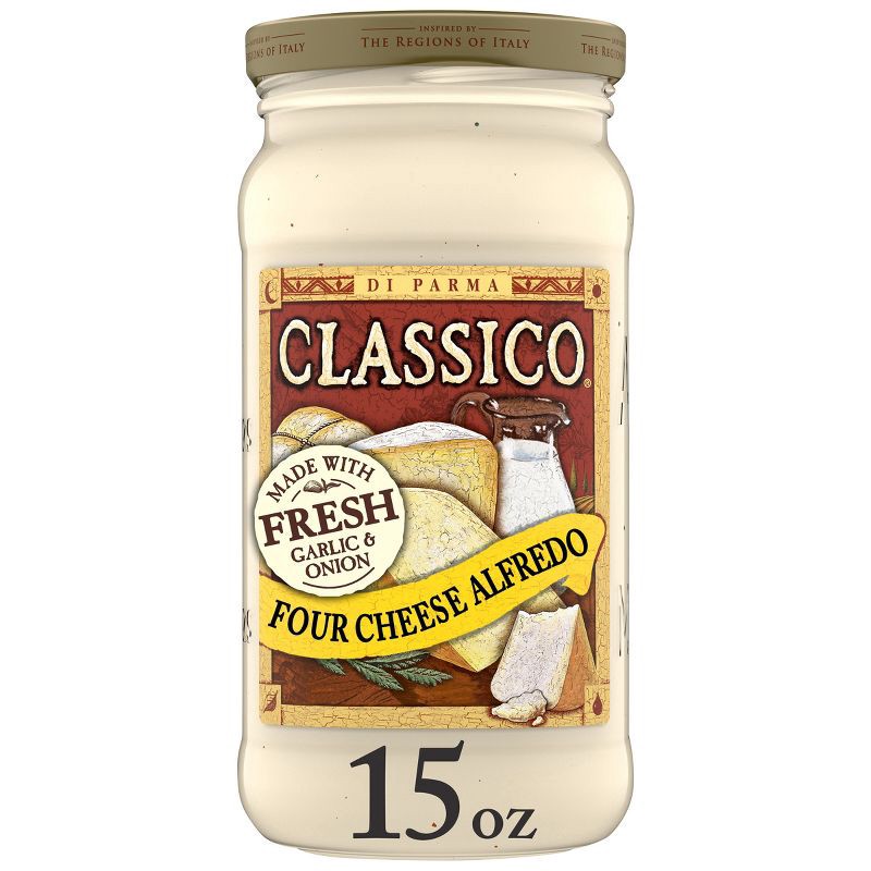 slide 1 of 11, Classico Four Cheese Alfredo Pasta Sauce - 15oz, 15 oz