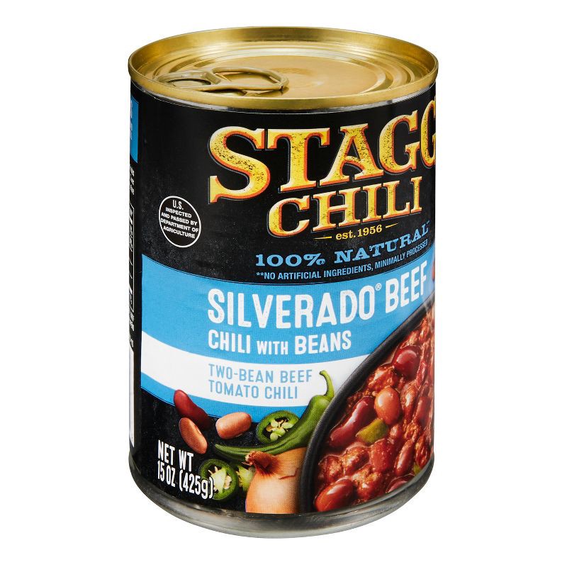 slide 4 of 7, Stagg Chili Gluten Free Silverado Beef Chili with Beans - 15oz, 15 oz