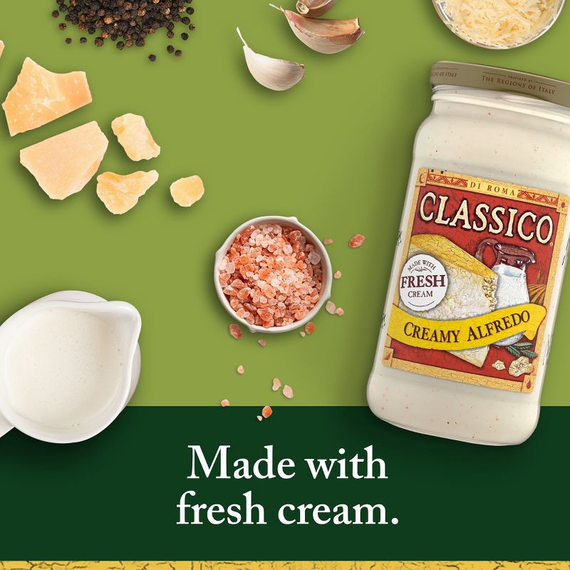 slide 3 of 10, Classico Creamy Alfredo Pasta Sauce -15oz, 15 oz