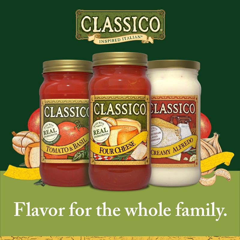 slide 5 of 12, Classico Four Cheese Pasta Sauce 24oz, 24 oz