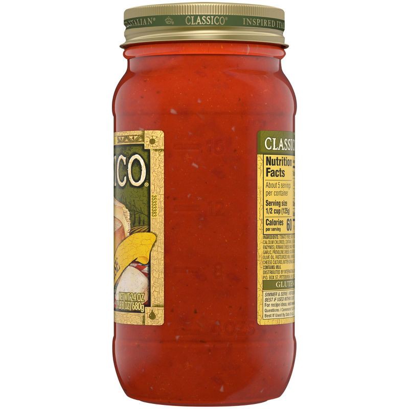 slide 11 of 12, Classico Four Cheese Pasta Sauce 24oz, 24 oz