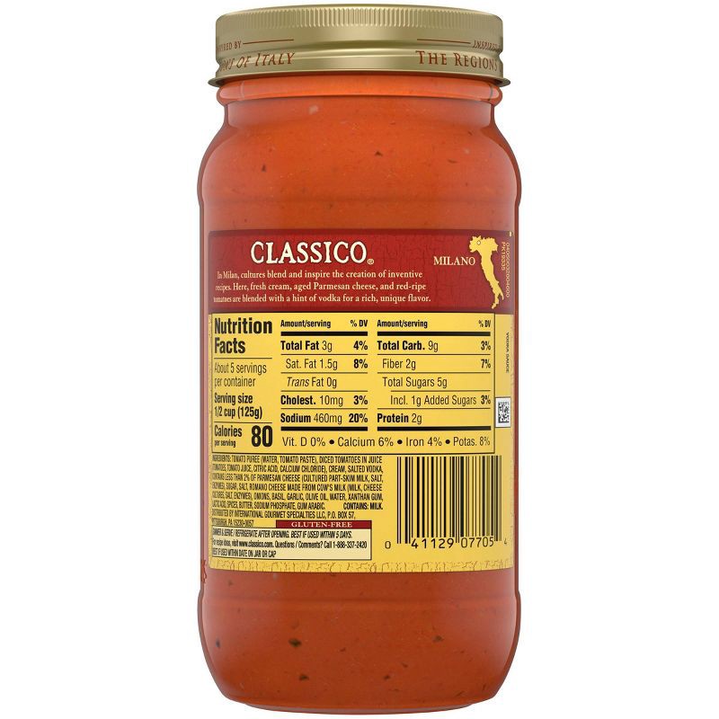 slide 9 of 9, Classico Signature Recipes Vodka Pasta Sauce - 24oz, 24 oz