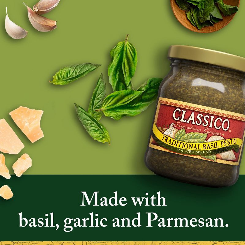 slide 3 of 10, Classico Signature Recipes Traditional Basil Pesto - 8.1oz, 8.1 oz