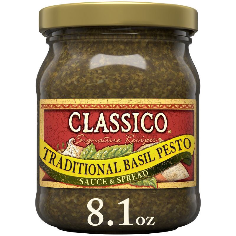 slide 1 of 10, Classico Signature Recipes Traditional Basil Pesto - 8.1oz, 8.1 oz