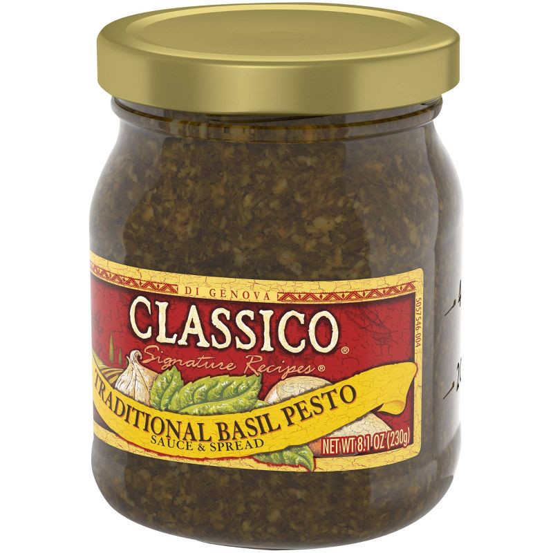 slide 4 of 10, Classico Signature Recipes Traditional Basil Pesto - 8.1oz, 8.1 oz