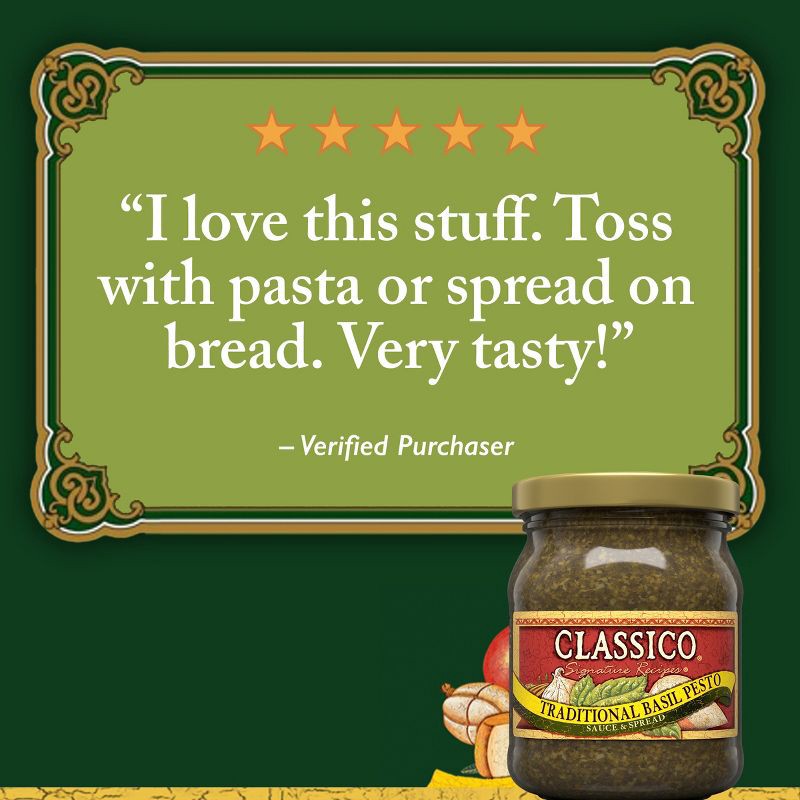 slide 8 of 10, Classico Signature Recipes Traditional Basil Pesto - 8.1oz, 8.1 oz