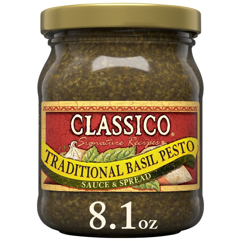 slide 1 of 10, Classico Signature Recipes Traditional Basil Pesto - 8.1oz, 8.1 oz