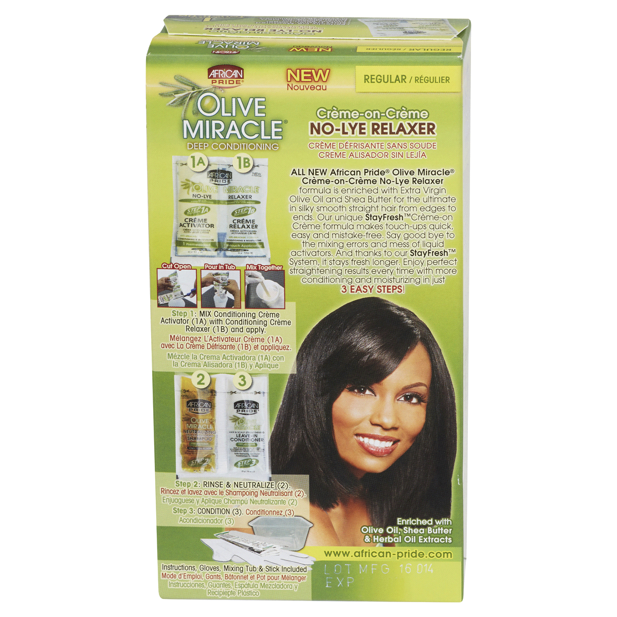 slide 5 of 8, African Pride Olive Miracle No-Lye Relaxer Touch-Up, 1 ct