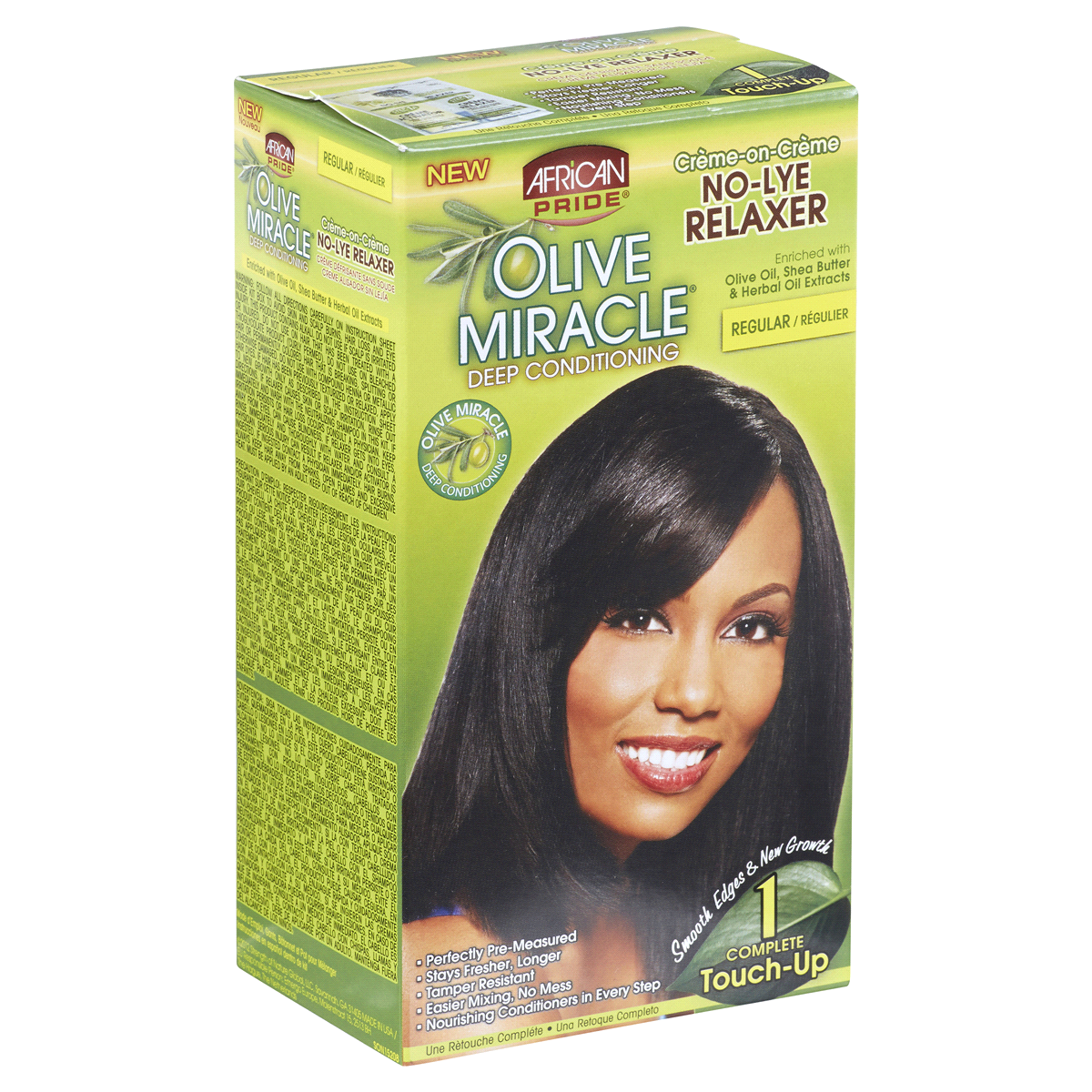 slide 6 of 8, African Pride Olive Miracle No-Lye Relaxer Touch-Up, 1 ct