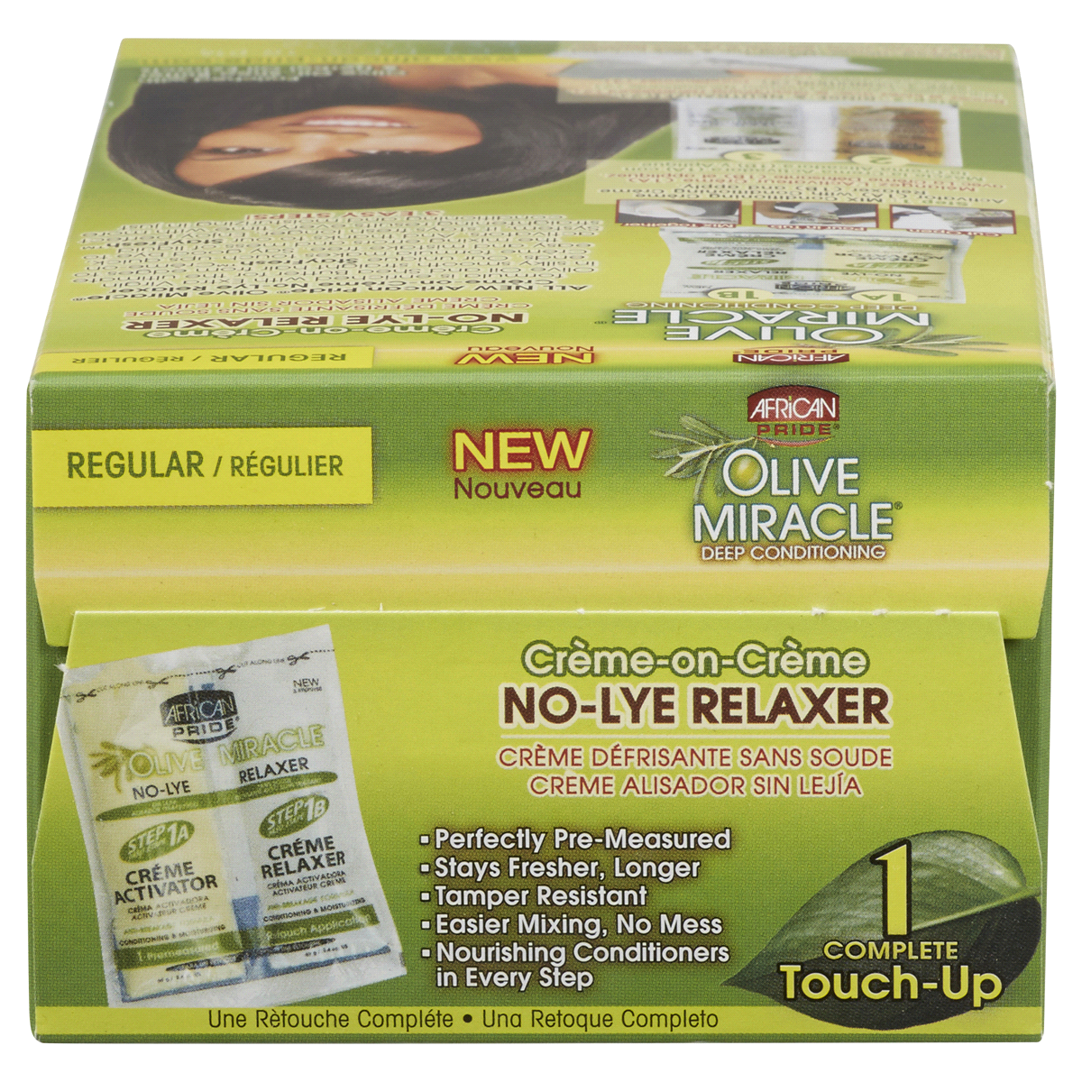 slide 8 of 8, African Pride Olive Miracle No-Lye Relaxer Touch-Up, 1 ct