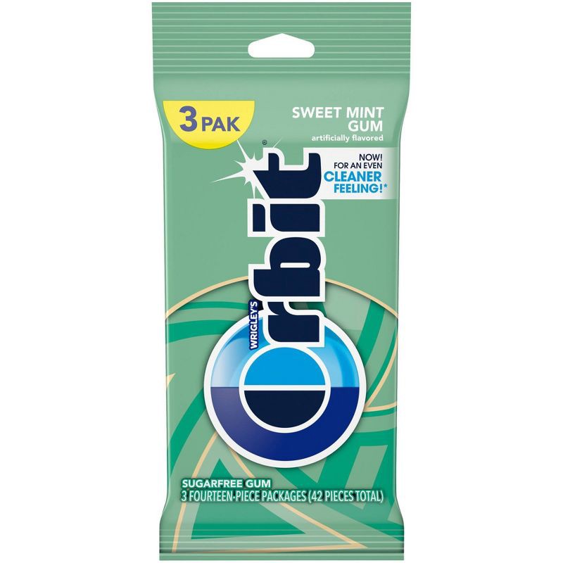 slide 2 of 12, Orbit Sweet Mint Sugar-Free Gum Multipack - 14ct/3pk, 14 ct, 3 ct