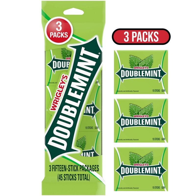 slide 1 of 9, Wrigley's Doublemint Bulk Chewing Gum Value Pack - 45ct/3.96oz, 45 ct, 3.96 oz