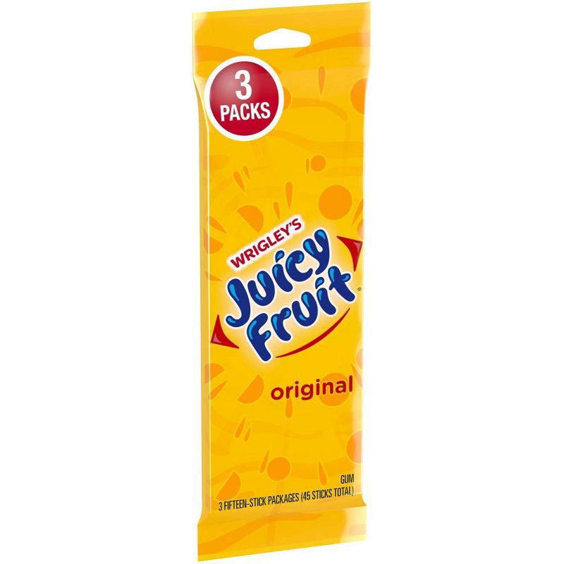 slide 2 of 8, Juicy Fruit Gum - 15 sticks/3pk, 3 ct