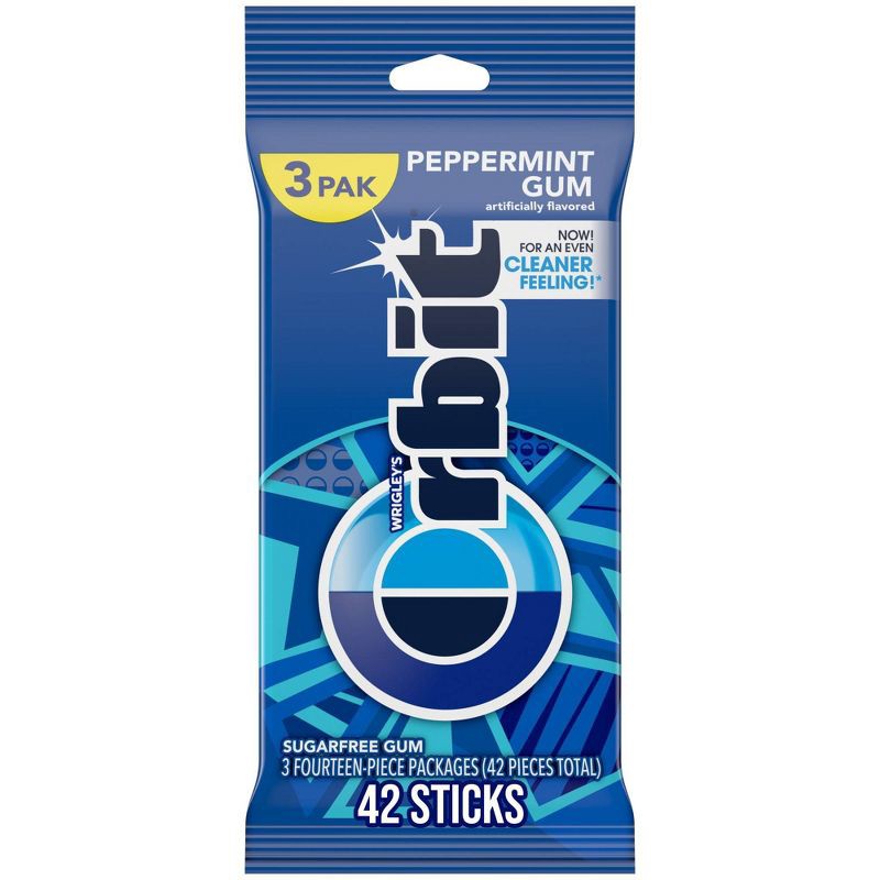 slide 1 of 9, Orbit Peppermint Sugarfree Gum - 42ct, 42 ct