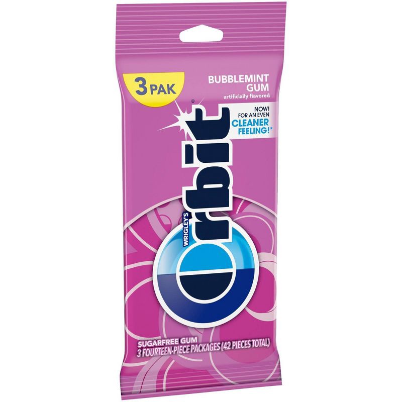 slide 8 of 10, Orbit Sugar-Free Bubblemint Gum Multipack - 14ct/3pk, 14 ct, 3 ct