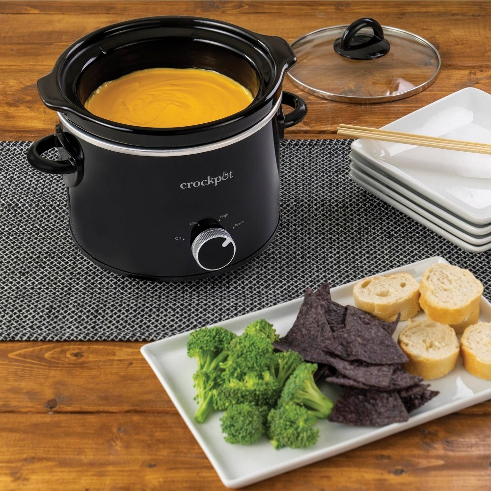 slide 2 of 4, Crock-Pot Slow Cooker Black SCR200, 2 qt