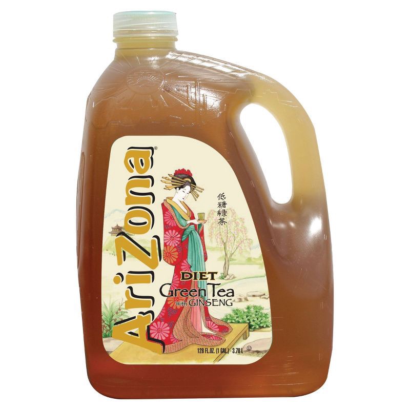 slide 1 of 4, AriZona Diet Green Tea with Ginseng - 128 fl oz Jug, 128 fl oz