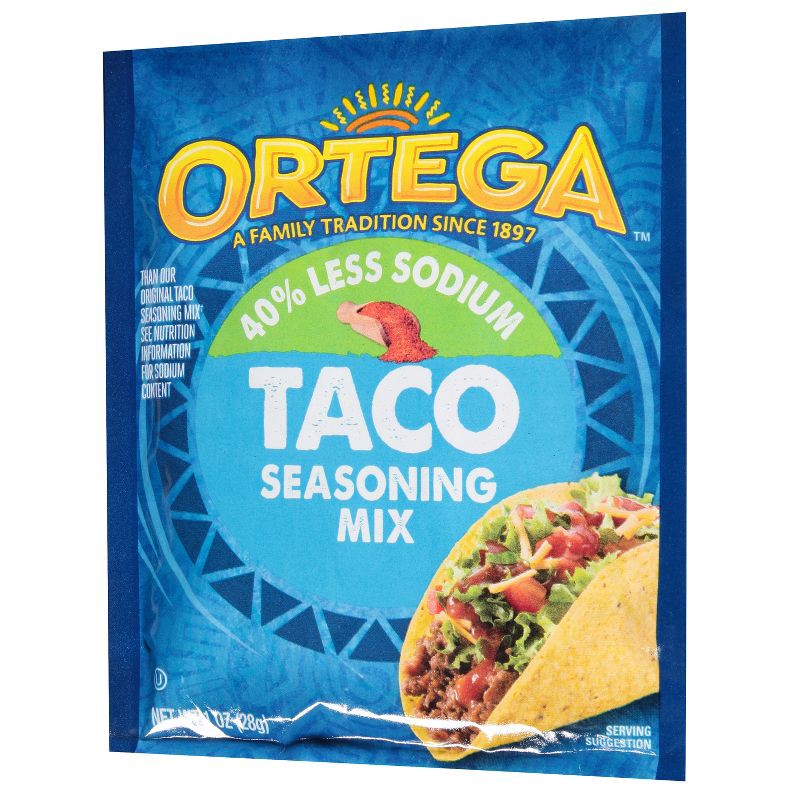 slide 8 of 12, Ortega Taco Seasoning Mix 40% Less Sodium 1oz, 1 oz