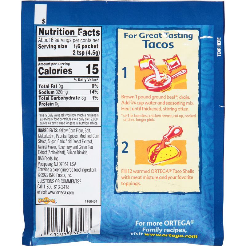 slide 9 of 10, Ortega Taco Seasoning Mix 1oz, 1 oz