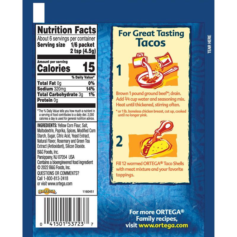 slide 9 of 10, Ortega Taco Seasoning Mix 1oz, 1 oz