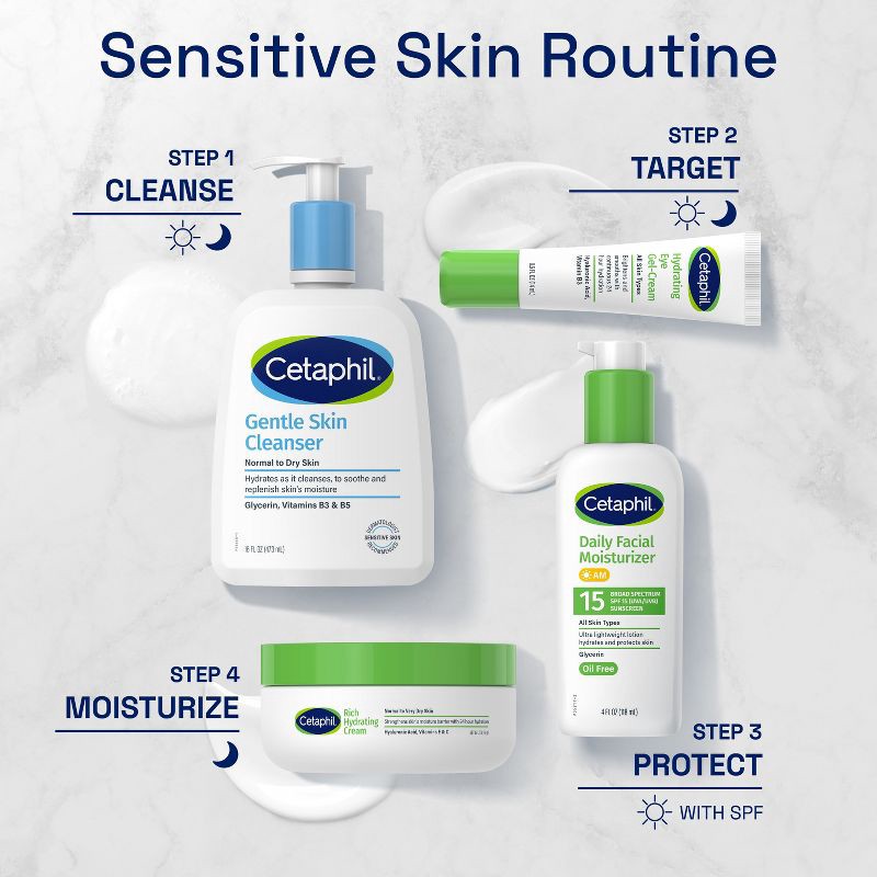 slide 6 of 6, Cetaphil Daily Face Moisturizer with SPF 15 Fragrance Free - 4 fl oz, 4 fl oz