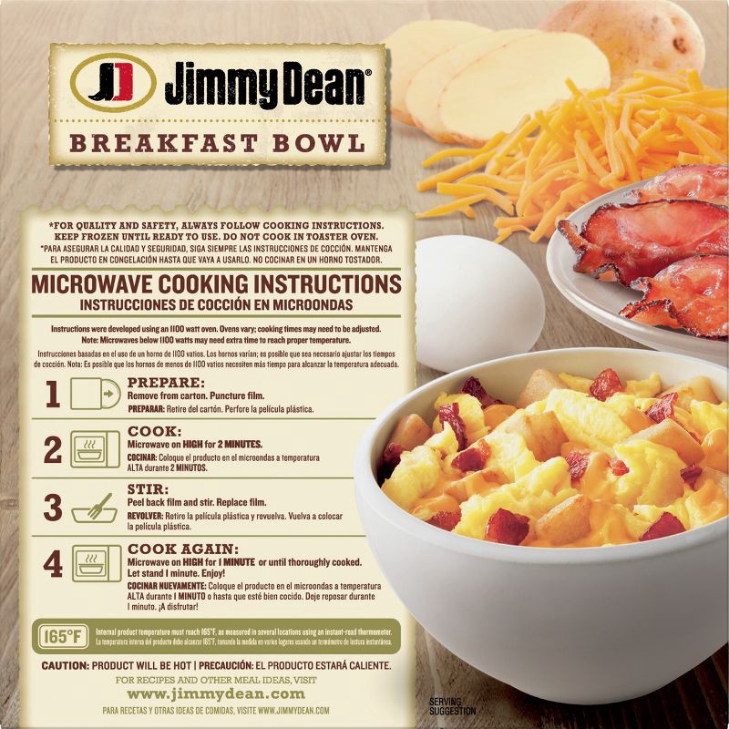 slide 2 of 11, Jimmy Dean Frozen Bacon Breakfast Bowl - 7oz, 7 oz